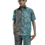 Boy's African Print Shirt and Shorts Matching Set 5