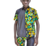Boy's African Print Shirt and Shorts Matching Set 6